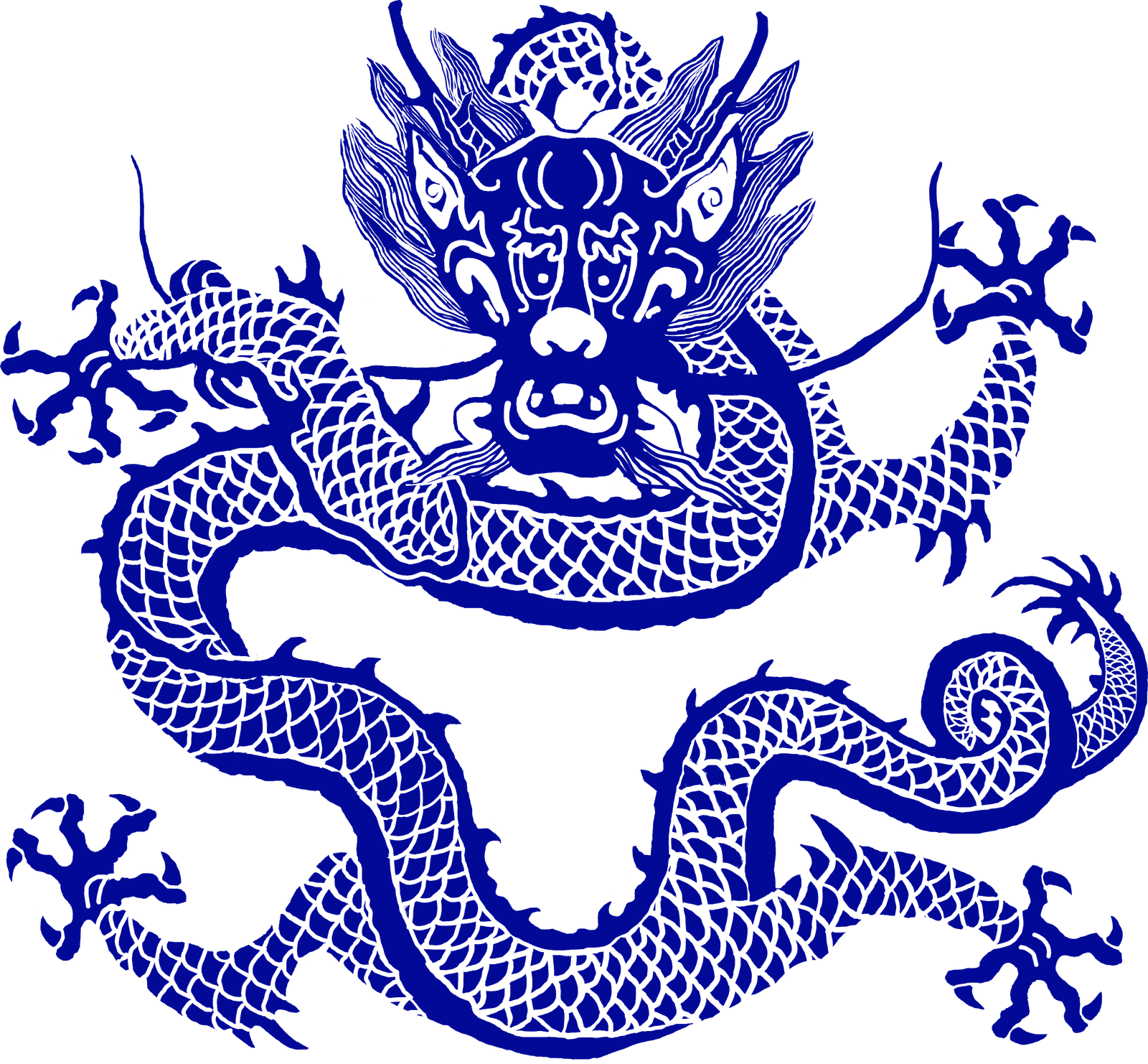 Royal Blue Dragon Flipped